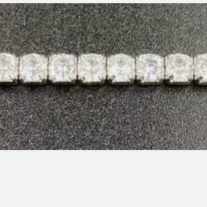 White Sapphire Tennis Bracelet, 925 Sterling Silver